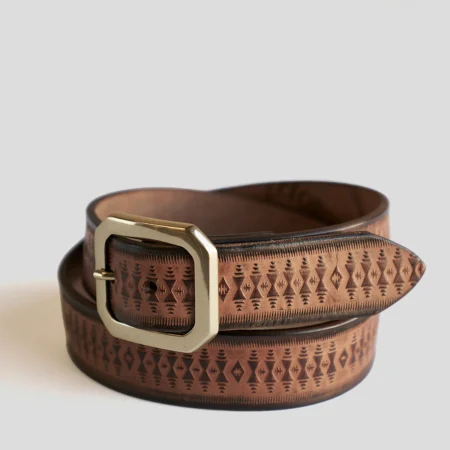 Taos Natural Horsehide Belt