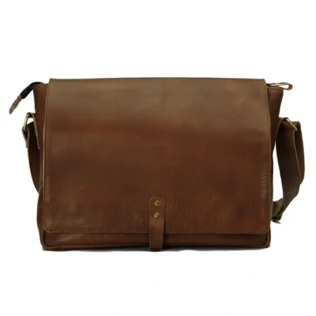 Ryder Reserve Bison Leather Laptop Messenger Bag