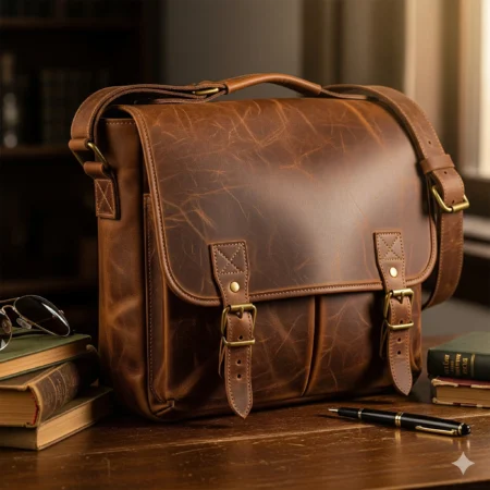 Walker Leather Messenger Bag